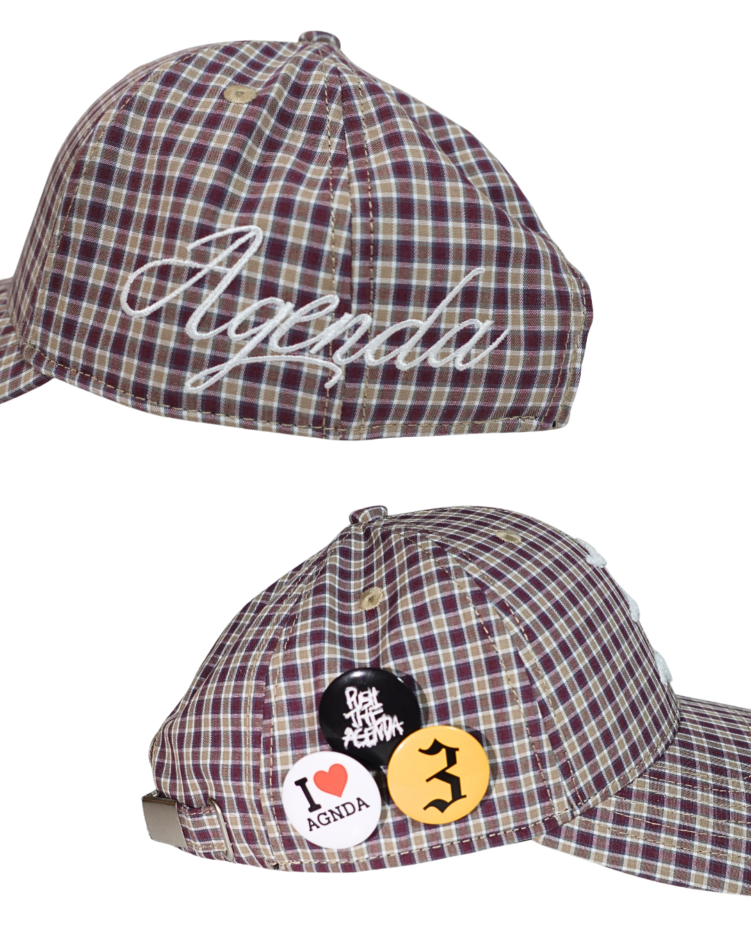 Brown "Picnic" Plaid Cap